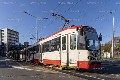 Pętla tramwajowo - autobusowa Siedlce. Nz. D WAG N8C...