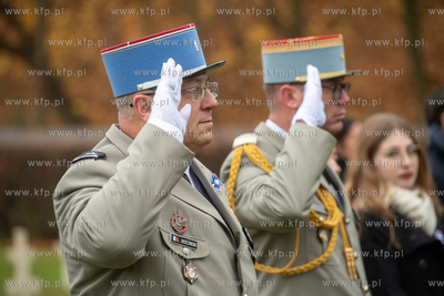 Wojskowy Cmentarz Francuski w Gdańsku. Uroczystości...