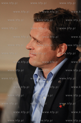 Gdansk. Sala Rady Miasta. Konferencja prasowa Niemieckiej...