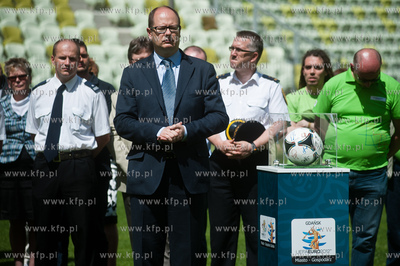 Gdansk. Stadion PGE Arena. Konferencja prasowa pt....