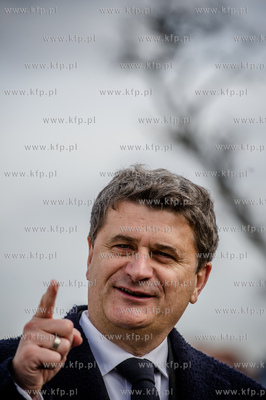 Gdansk. Plac Solidarnosci. Konferencja Janusza Palikota,...