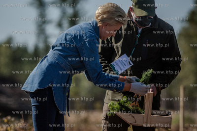 Nadleśnictwo Lipusz. Prezydent RP Andrzej Duda wraz...