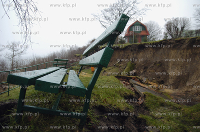 Jaroslawiec Zawalil sie nadmorski klif. Uszkodzenia...