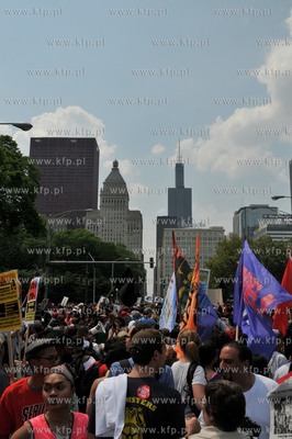 Chicago. Manifestacja przedstawicieli ruchu Okupuj...