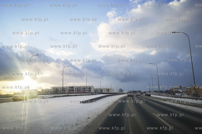 Zima w Gdańsku. Aleja Armii Krajowej.11.02.2021...