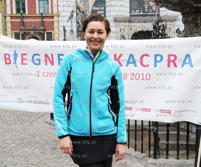 Gdansk, Dlugi Targ. Beata Sadowska wraz z Dariuszem...