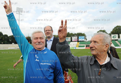 Gdansk. Stadion Lechii Gdansk. Mecz pilkarski pomiedzy...
