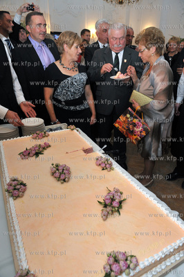 Urodziny Lecha Walesy w Palacu Opatow w Gdansku Oliwie....