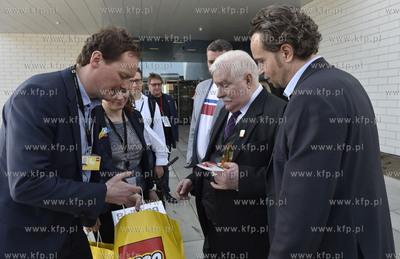 Wizyta Lecha Wałęsy w Billund w Danii. Były prezydent...