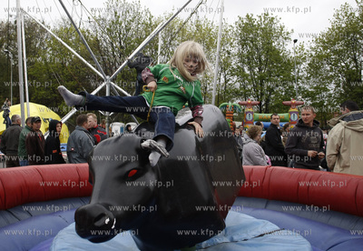 Gdansk Stadion Lechii. Festyn rodzinny przed meczem...