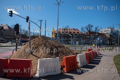 Gdańsk, Strzyża. Budowa nowej drogi rowerowej wzdłuż...