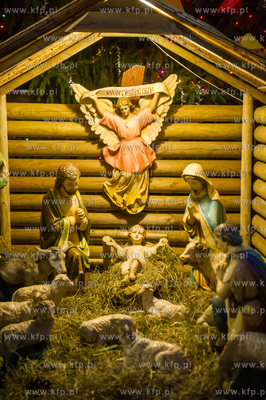 Gdansk. Szopka Bozonarodzeniowa w kosciele sw. Ignacego...