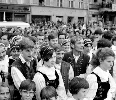 Kaszubi na Rynku w Koscierzynie na Kaszubach podczas...