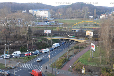 Poczatek przebudowy ukladu drogowego Wezel Sw. Maksymiliana...