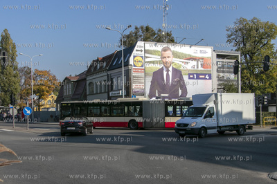 Wybory samorządowe 2018. Na zdjeciu bilbord wyborczy...