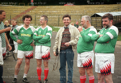 Marian Krzaklewski jako kibic wrod zawodnikow druzyny...