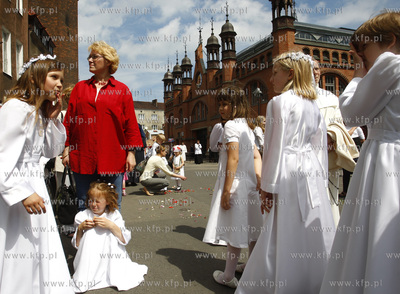 Gdansk. Sw. Bozego Ciala. Nz procesja ulicami starowki.
11.06.2009
fot....