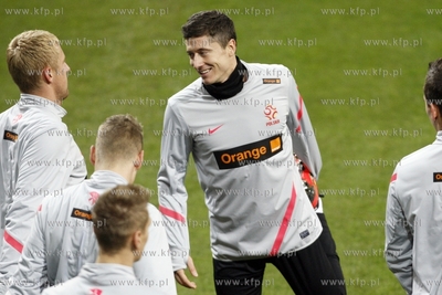 Gdansk. PGE Arena. Nz trening reprezentacji Polski...