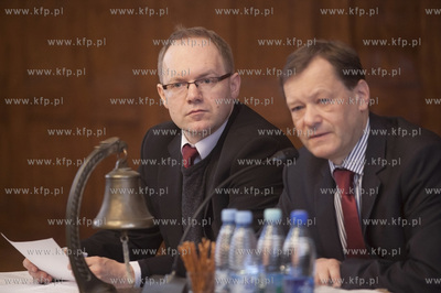 Sesja Rady Miasta Sopotu. Nz. Jaroslaw Kempa i Wojciech...