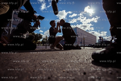 Gdynia, plan zdjęciowy filmu dyplomowego Gdyńskiej...