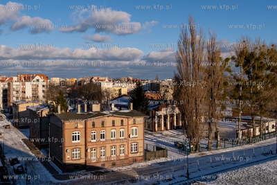 Gdańsk.  Kamienica przy ul. Grodza Kamienna. Widok...