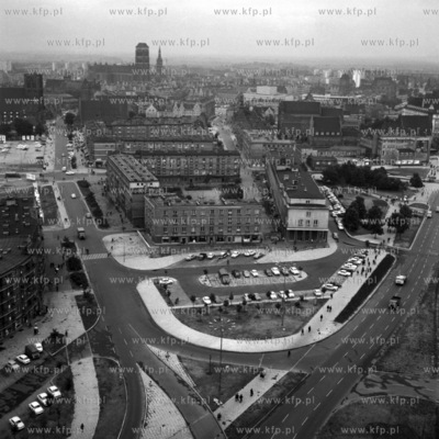 Panorama Gdańska. Widok na Węzeł Piastowski, Podwale...