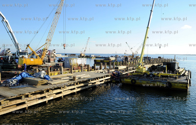 Sopot. Budowa przystani jachtowej przy sopockim molo....