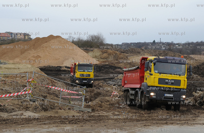 Gdansk. Budowa ulicy Nowej Lodzkiej w ramach projektu...