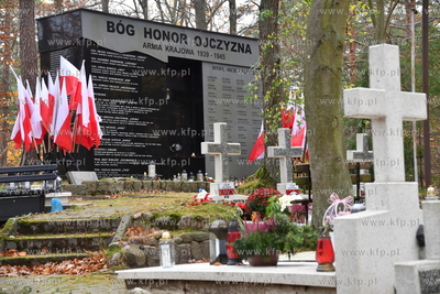 Sopot. Cmentarz komunalny. Modlitwa w kwaterze Armii...