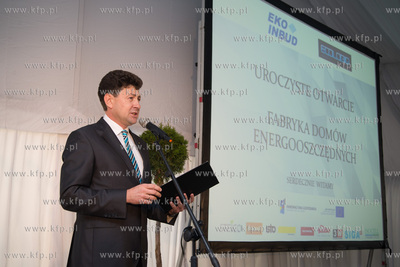 Otwarcie fabryki EKOINBUD w Gdansku. Tomasz Balcerowski...