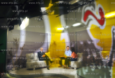 Studio telewizji CSBTV w Rumi. Nagranie programu "...