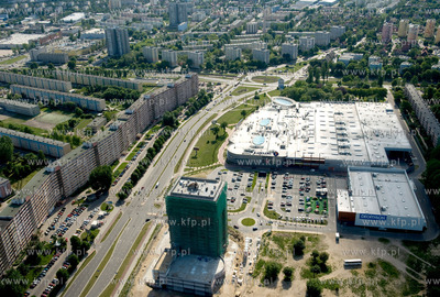 Gdansk Przymorze z lotu ptaka. Ul. Obroncow Wybrzeza...