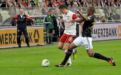 Gdansk. Stadion pilkarski PGE Arena. Mecz towarzyski...