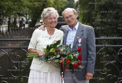 Gdansk. Ratusz Staromiejski. Wreczenie medali Prezydenta...