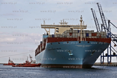Najwiekszy kontenerowiec swiata Maersk Mc-Kinney Moller...