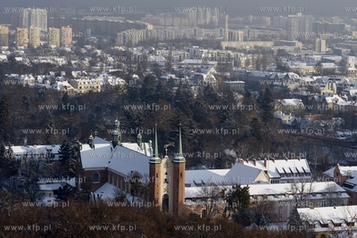 Widok z wiezy widokowej na Pacholku w Gdansku Oliwie....