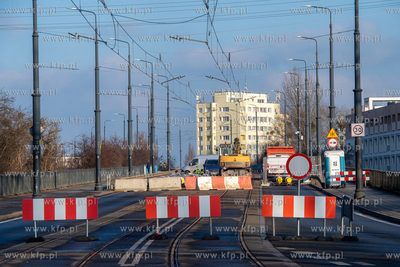 Remont Mostu Siennickiego. 24.01.2025 fot. Paweł Marcinko...