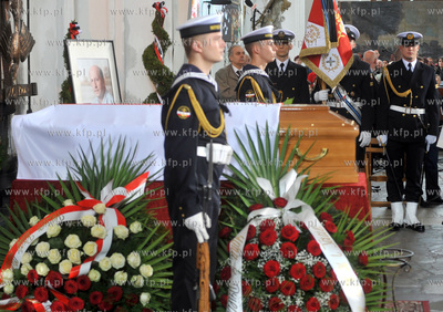 Gdansk. Bazylika Mariacka. Pogrzeb Macieja Plazynskiego,...