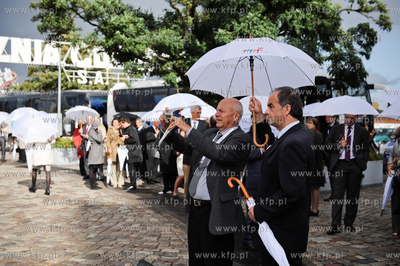 Gdansk. Plac Solidarnosci. Wizyta Komitetu Stalych...