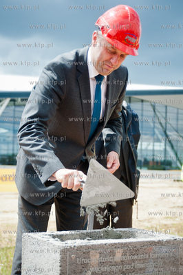 Gdansk. Rebiechowo. Uroczystosc wmurowania kamienia...