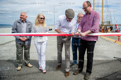 Gdansk. Uroczystosc otwarcia Falochronu Zachodniego...