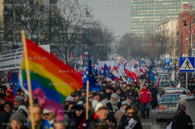 Gdansk. Manifestacja pod haslem W obronie Twojej wolnosci,...