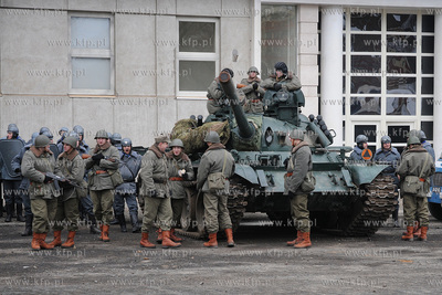 Plan zdjeciowy filmu o masakrze robotnikow na Wybrzezu...