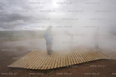 Islandia krajobraz wyspy Geysir  czerwic 2009r. fot.Stanislaw...