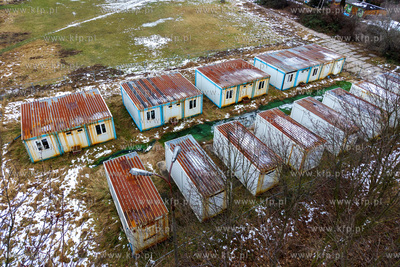Zniszczone kontenery w rejonie ul. Zielonogórskiej...
