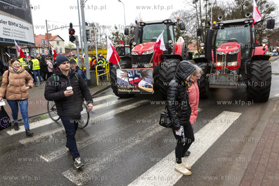 Ogólnopolski protest rolników.Akcja protestacyjna...