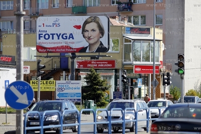 Plakat wyborczy Anny Fotygi z Prawa i Sprawiedliwosci...