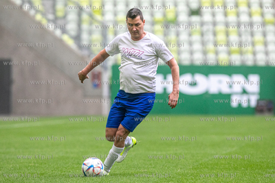 Stadion Gdańsk. Mecz towarzyski drużyn piłkarskich...