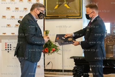 Gdańsk, Ratusz Głównego Miasta. Spotkanie prasowe...