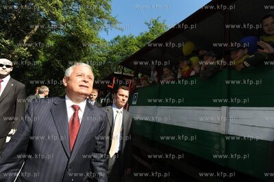 Zachodniopomorskie, Niechorze. Prezydent Lech Kaczynski...